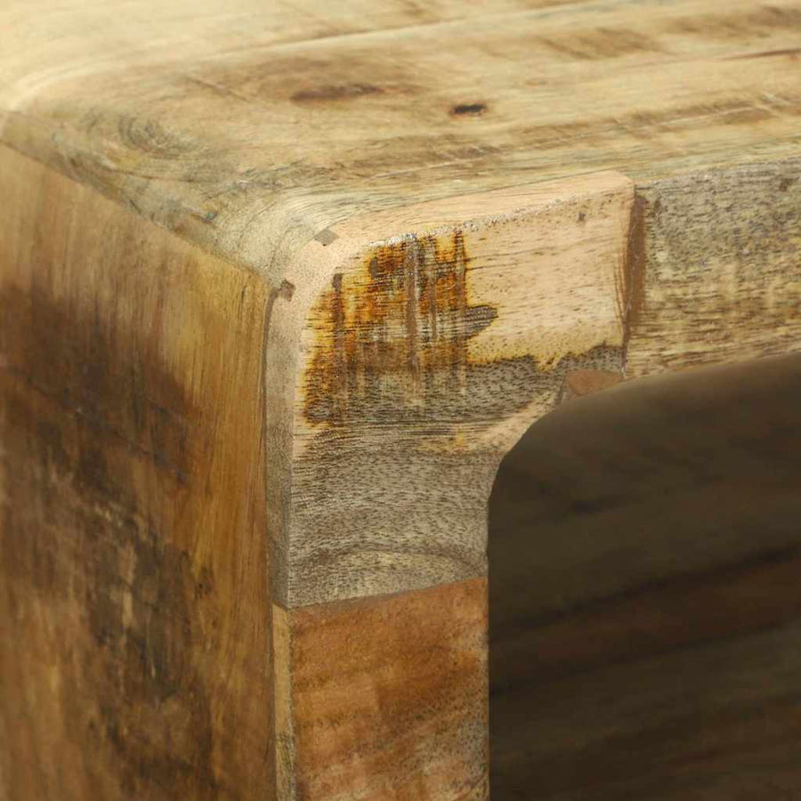 TV-kast met plank Bruin 100 x 32 x 36 cm Massief mangohout