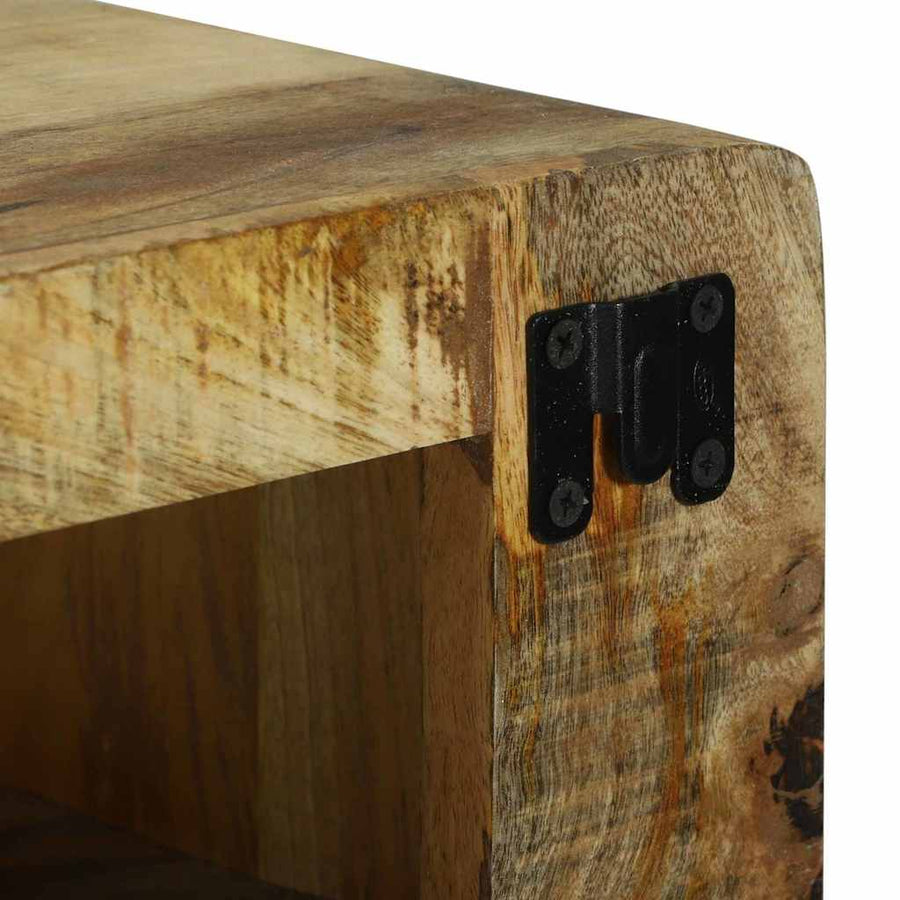 TV-kast met plank Bruin 100 x 32 x 36 cm Massief mangohout