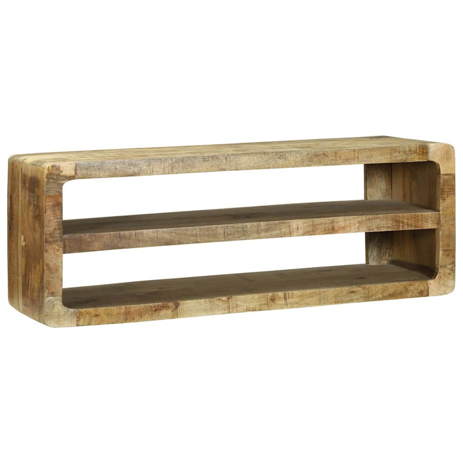 TV-kast met plank Bruin 100 x 32 x 36 cm Massief mangohout