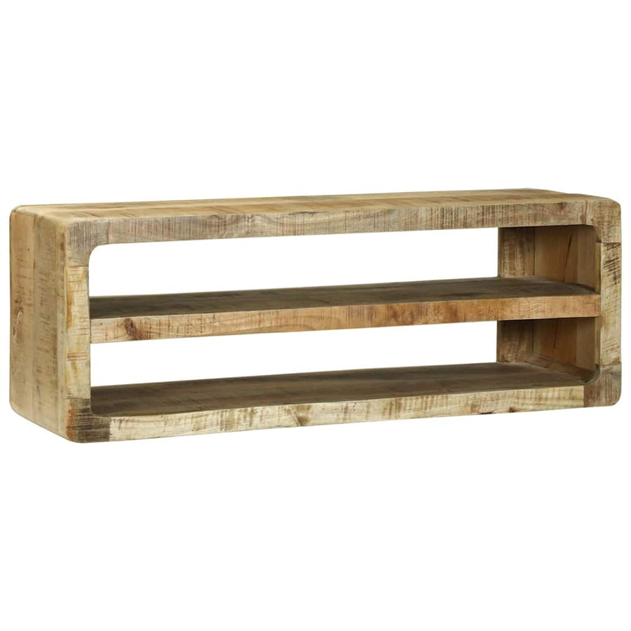 TV-kast met plank Bruin 100 x 32 x 36 cm Massief mangohout