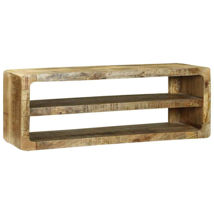 TV-kast met plank Bruin 100 x 32 x 36 cm Massief mangohout