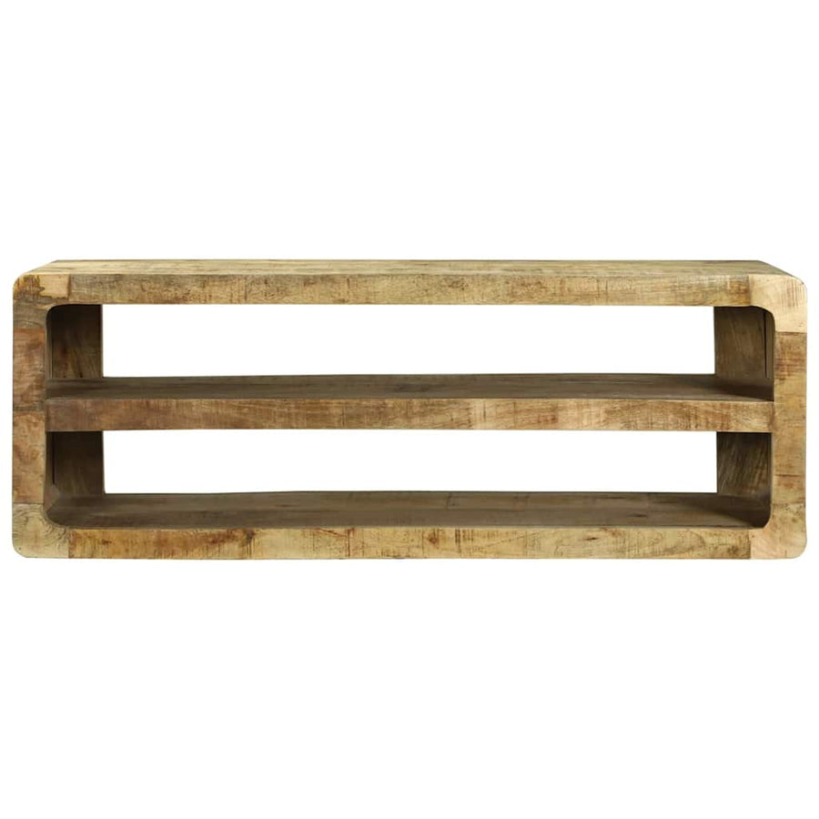 TV-kast met plank Bruin 100 x 32 x 36 cm Massief mangohout