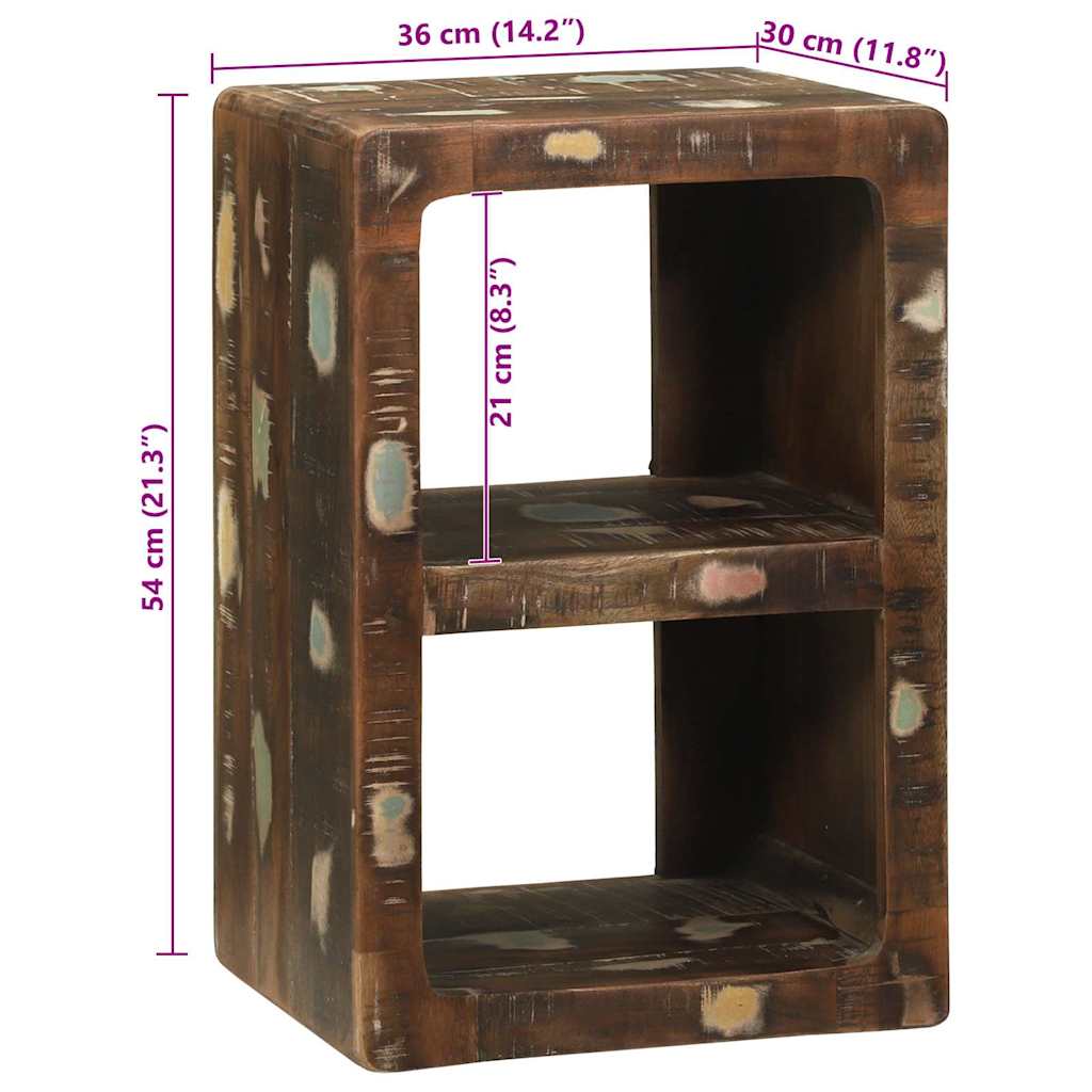 TV-kast Multikleur 36 x 30 x 54 cm Massief gerecycled hout