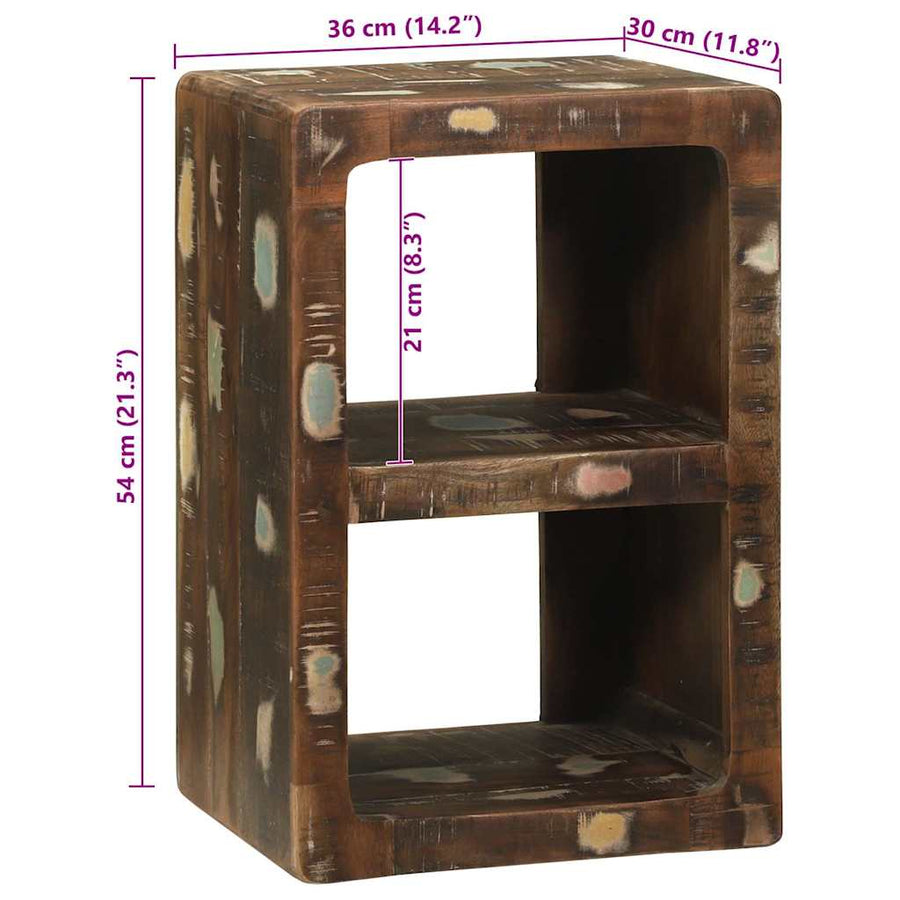TV-kast Multikleur 36 x 30 x 54 cm Massief gerecycled hout
