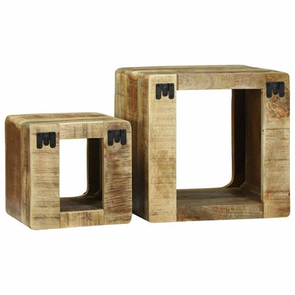 TV Eenheden 2 pcs Bruin 36 x 30 x 36 cm Massief Mango Hout