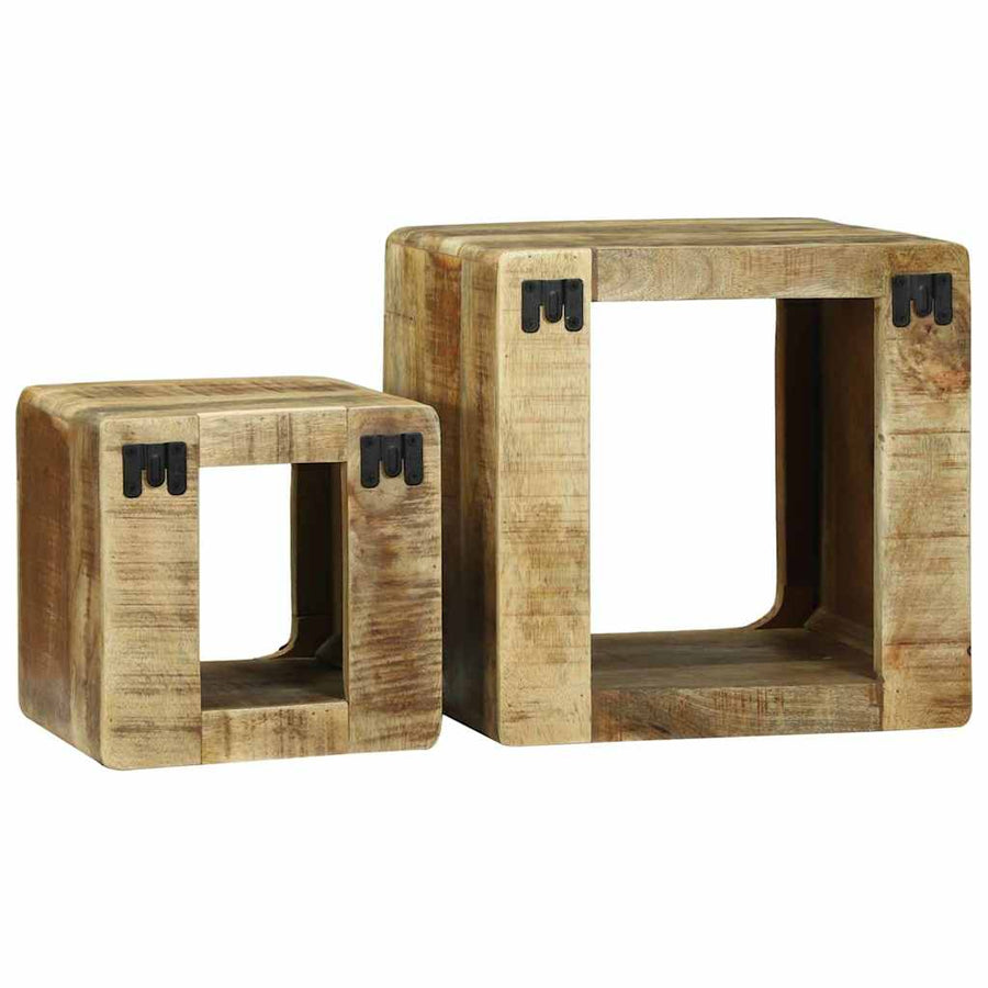 TV Eenheden 2 pcs Bruin 36 x 30 x 36 cm Massief Mango Hout