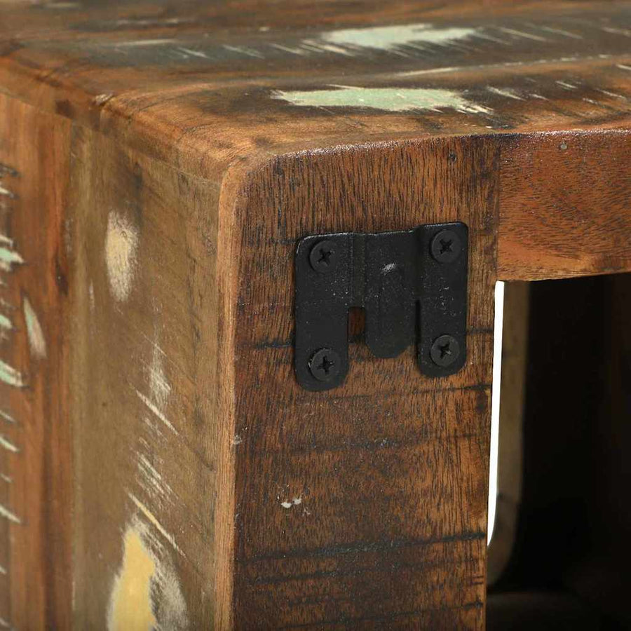 TV Eenheden met plank 2 pcs Multikleur Massief Gerecycled Hout