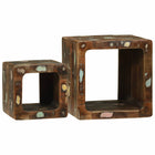TV Units with Shelf 2 pcs Multicolour Solid Reclaimed Wood