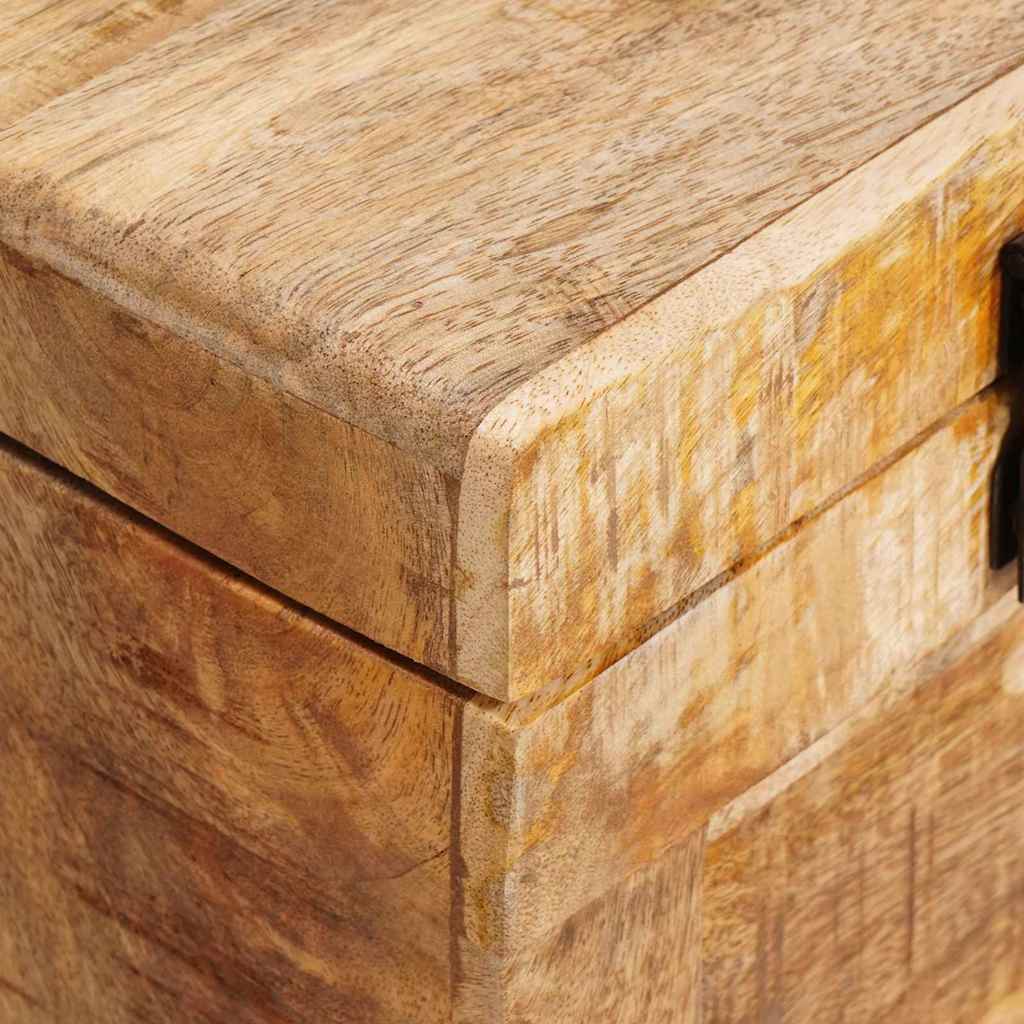 Opbergbox Met Opslag Met Slot 70 X 35 X 40 Cm Massief Mangohout Massief ruw mangohout