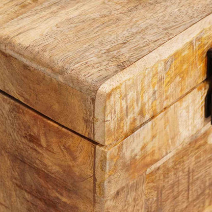 Opbergbox Met Opslag Met Slot 70 X 35 X 40 Cm Massief Mangohout Massief ruw mangohout