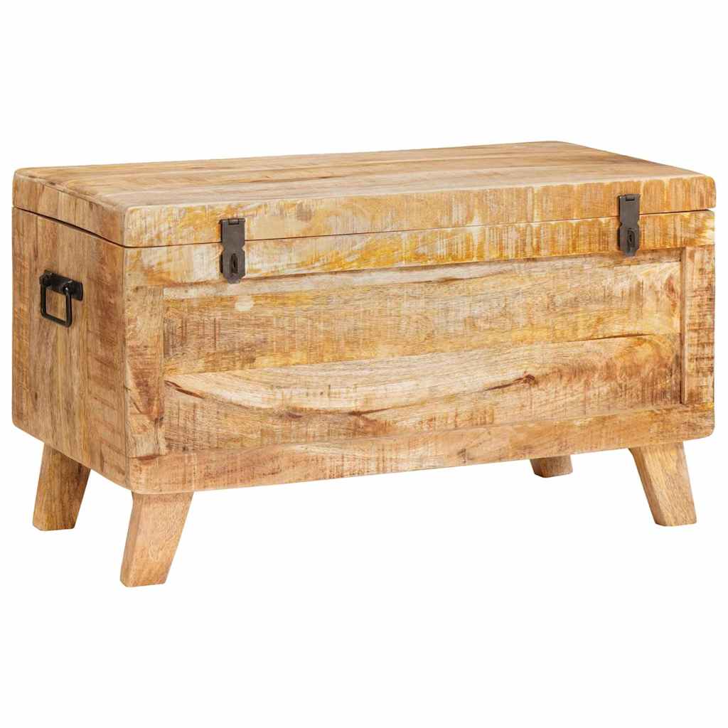 Opbergbox Met Opslag Met Slot 70 X 35 X 40 Cm Massief Mangohout Massief ruw mangohout