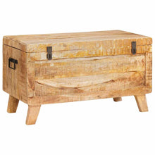 Opbergbox Met Opslag Met Slot 70 X 35 X 40 Cm Massief Mangohout Massief ruw mangohout