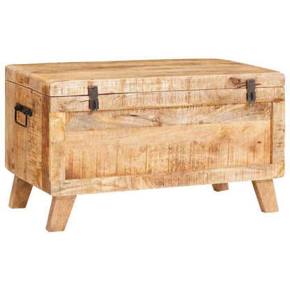 Opbergbox Met Opslag Met Slot 70 X 35 X 40 Cm Massief Mangohout Massief ruw mangohout