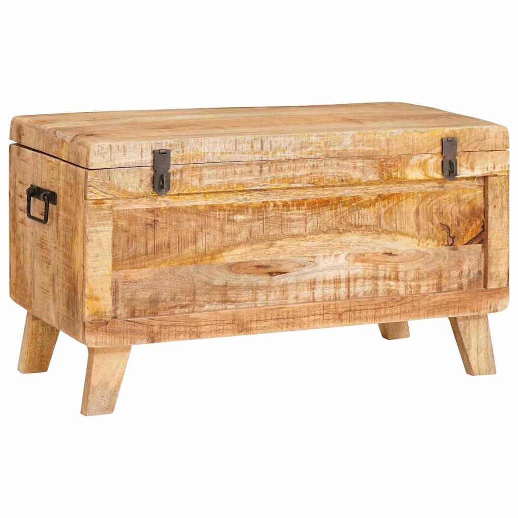Opbergbox Met Opslag Met Slot 70 X 35 X 40 Cm Massief Mangohout Massief ruw mangohout