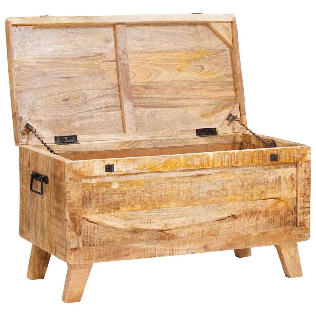 Opbergbox Met Opslag Met Slot 70 X 35 X 40 Cm Massief Mangohout Massief ruw mangohout