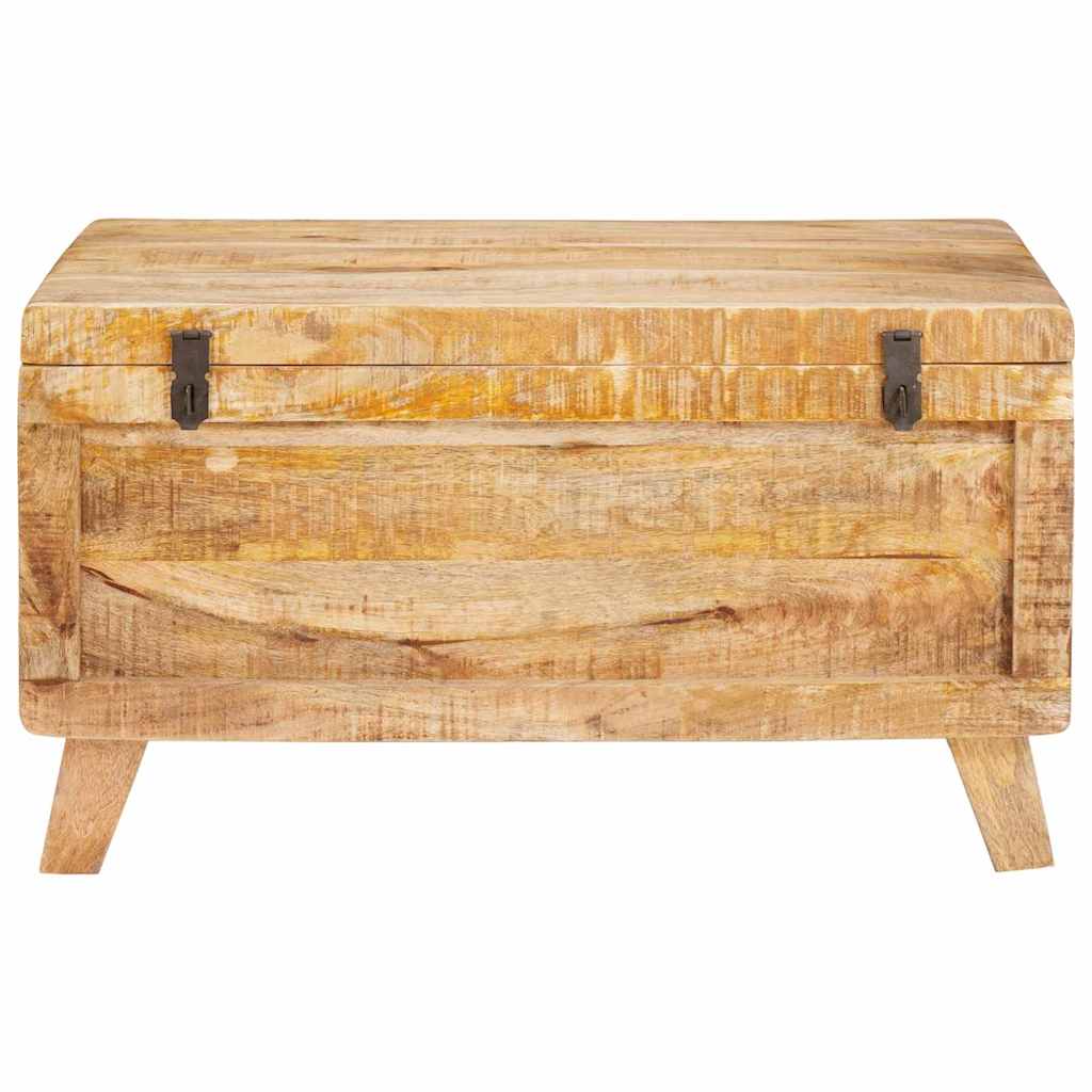 Opbergbox Met Opslag Met Slot 70 X 35 X 40 Cm Massief Mangohout Massief ruw mangohout