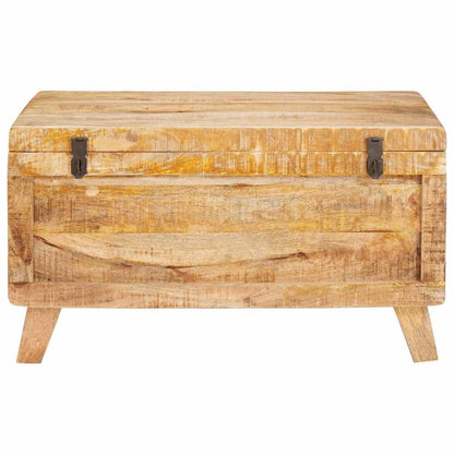 Opbergbox Met Opslag Met Slot 70 X 35 X 40 Cm Massief Mangohout Massief ruw mangohout