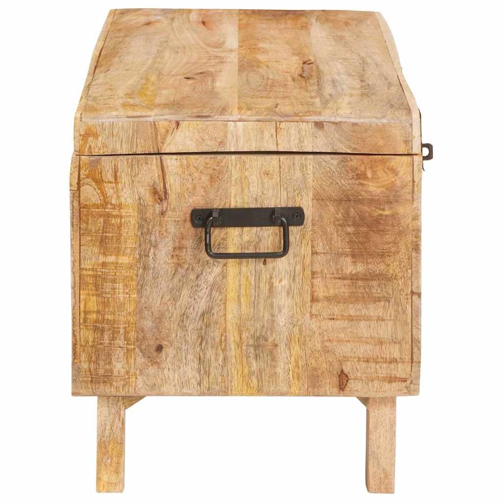 Opbergbox Met Opslag Met Slot 70 X 35 X 40 Cm Massief Mangohout Massief ruw mangohout