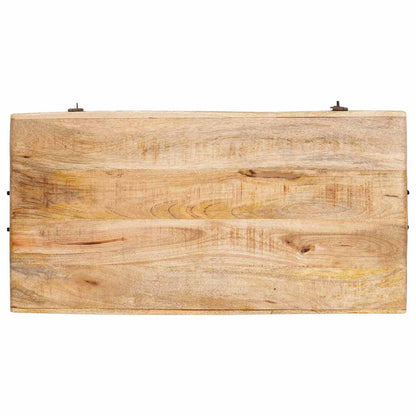 Opbergbox Met Opslag Met Slot 70 X 35 X 40 Cm Massief Mangohout Massief ruw mangohout