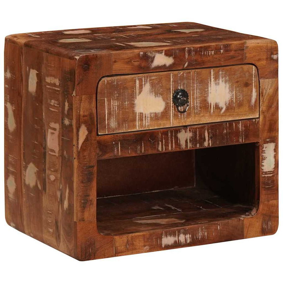 Wandkastje Multikleur 40 x 30 x 36 cm massief gerecycled hout