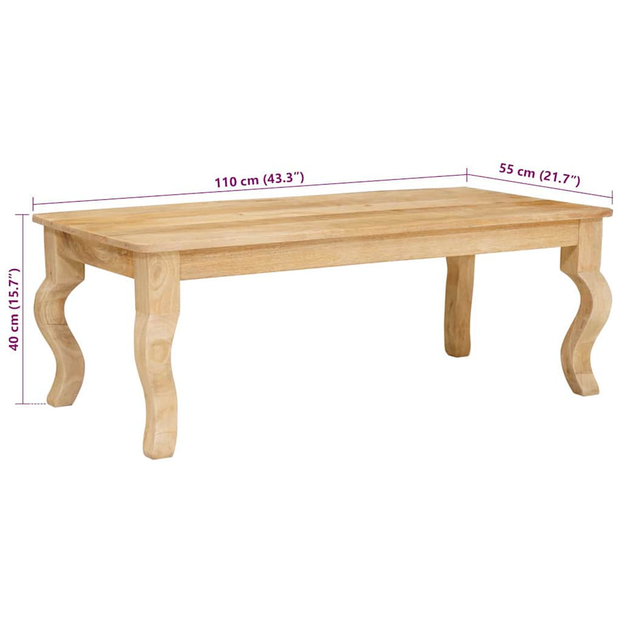 Salontafel Bruin 100 x 55 x 40 cm massief mangohout