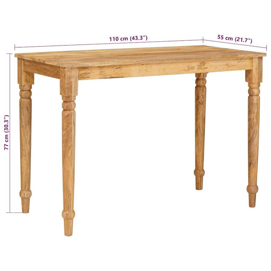 Salontafel Bruin Massief Mango Hout 110 x 55 x 77 cm Eettafel