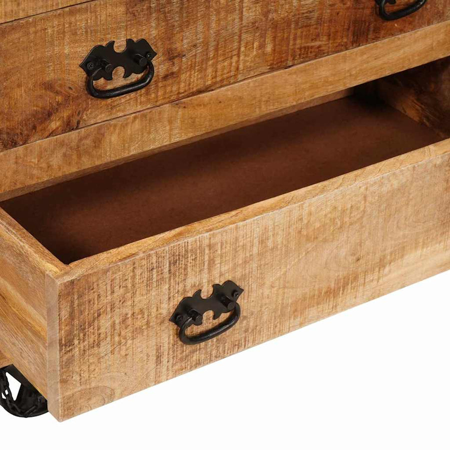 Bijzetkast Bruin 70 x 38 x 63 cm massief mangohout