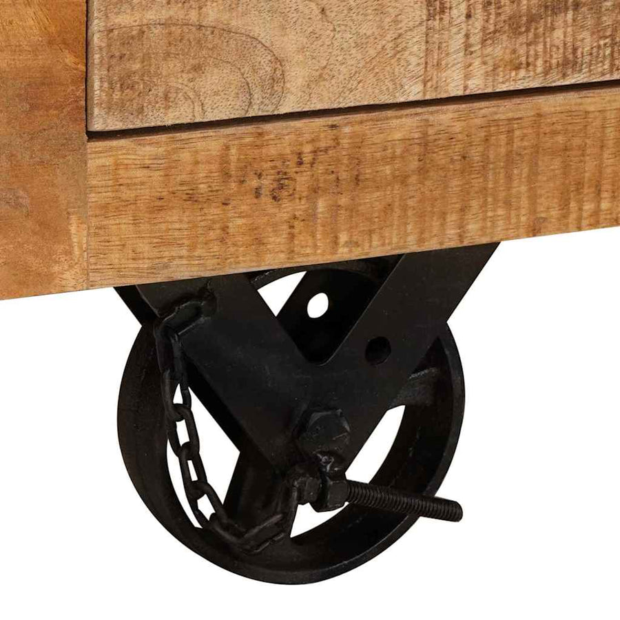 Bijzetkast Bruin 70 x 38 x 63 cm massief mangohout