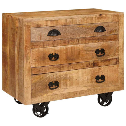 Bijzetkast Bruin 70 x 38 x 63 cm massief mangohout