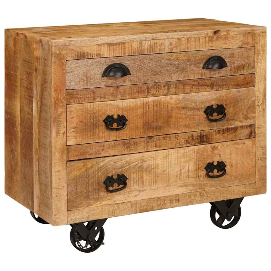 Bijzetkast Bruin 70 x 38 x 63 cm massief mangohout