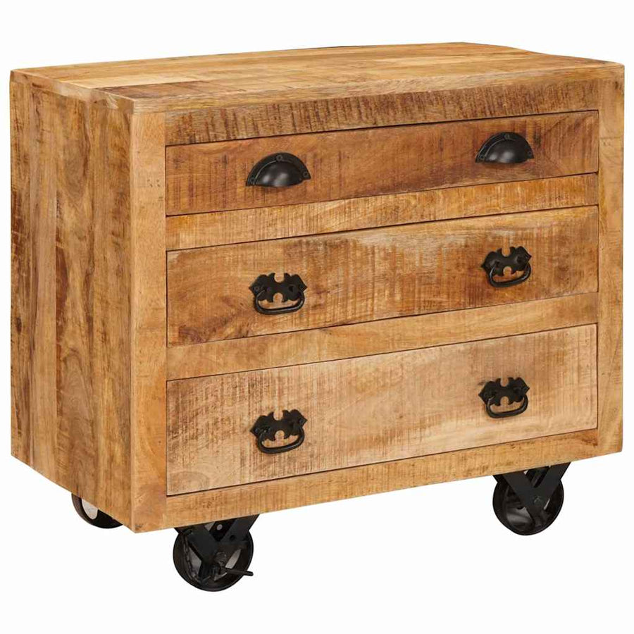 Bijzetkast Bruin 70 x 38 x 63 cm massief mangohout