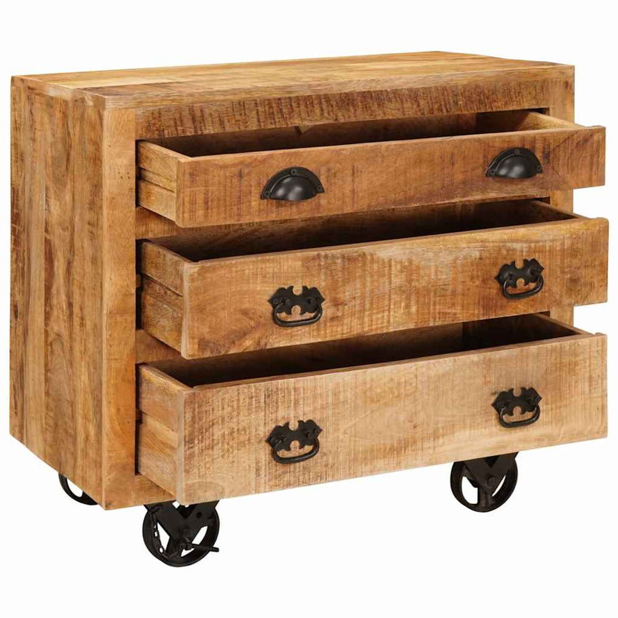 Bijzetkast Bruin 70 x 38 x 63 cm massief mangohout