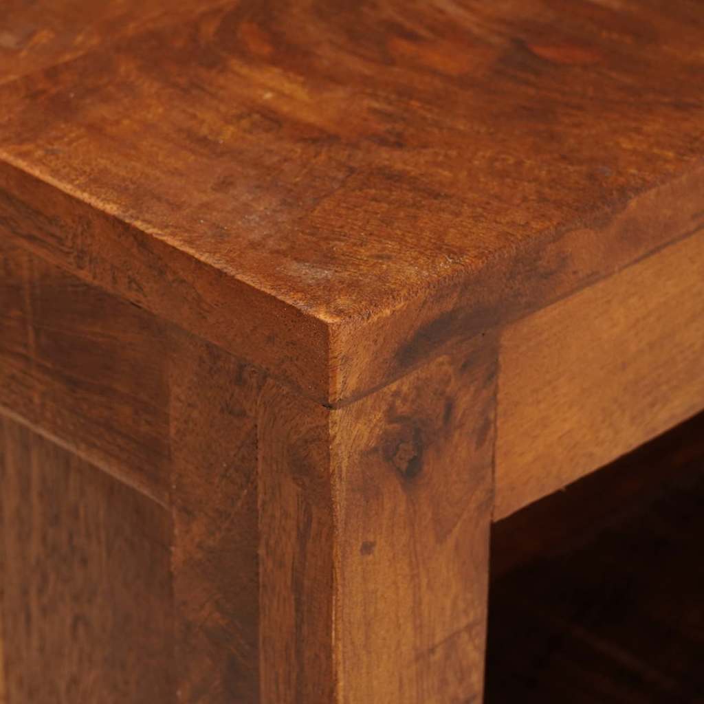 TV-kast met plank Bruin 110 x 30 x 40 cm massief mangohout