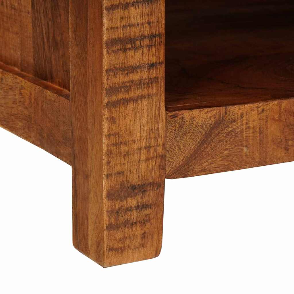 TV-kast met plank Bruin 110 x 30 x 40 cm massief mangohout