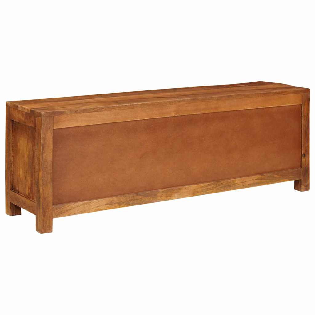 TV-kast met plank Bruin 110 x 30 x 40 cm massief mangohout