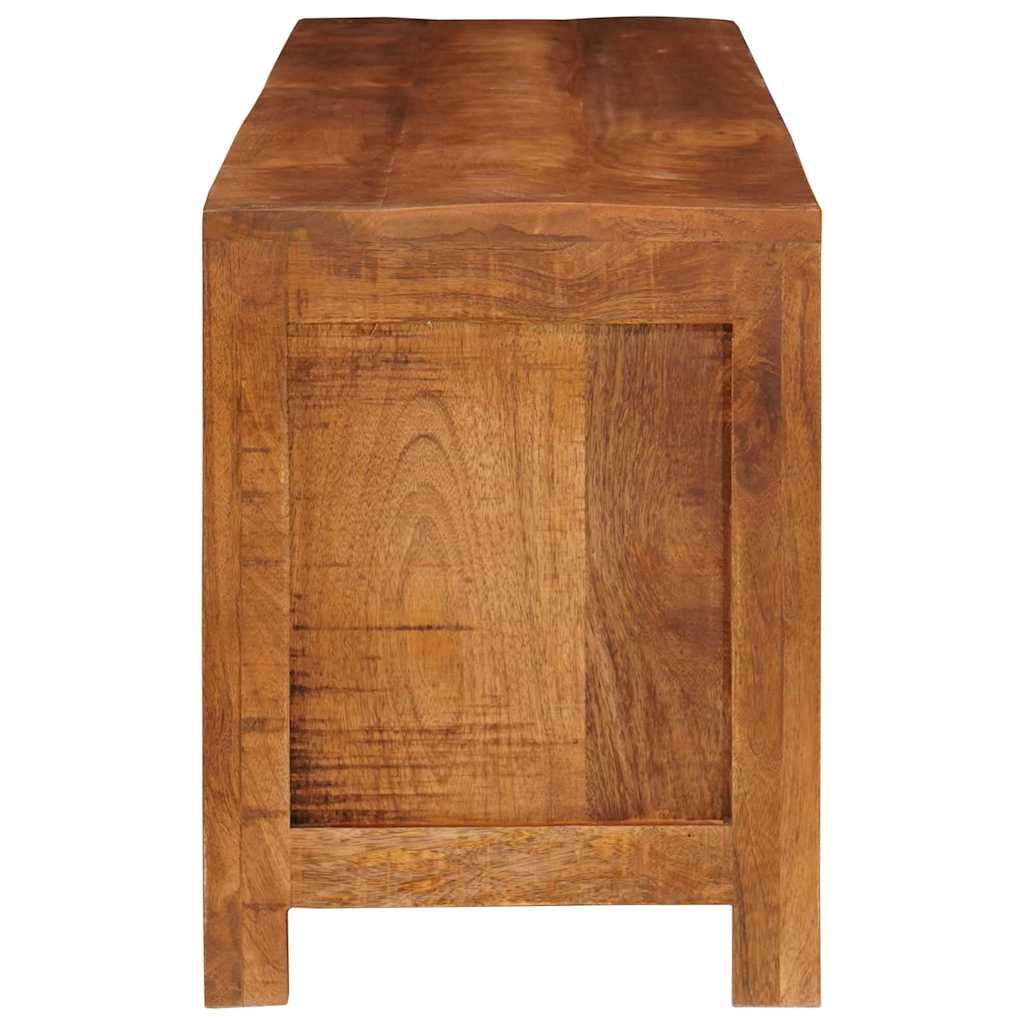 TV-kast met plank Bruin 110 x 30 x 40 cm massief mangohout