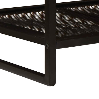 Salontafel Bruin en zwart 110 x 55 x 35 cm Massief Mango Hout