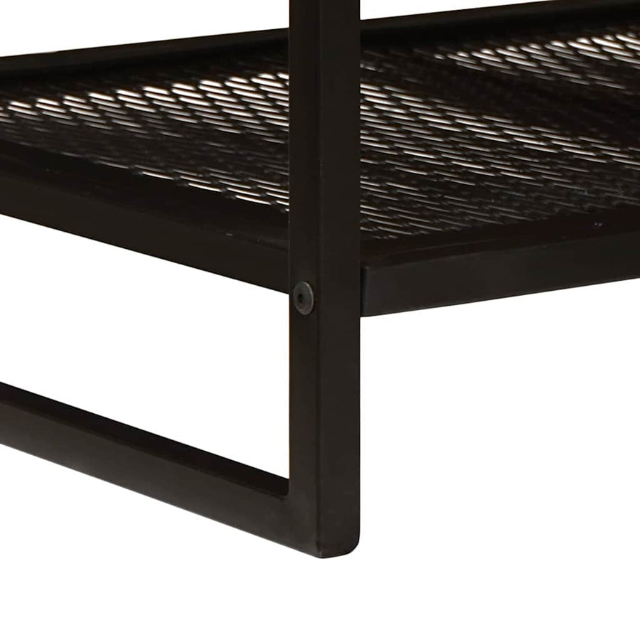 Salontafel Bruin en zwart 110 x 55 x 35 cm Massief Mango Hout