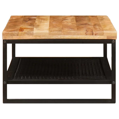 Salontafel Bruin en zwart 110 x 55 x 35 cm Massief Mango Hout