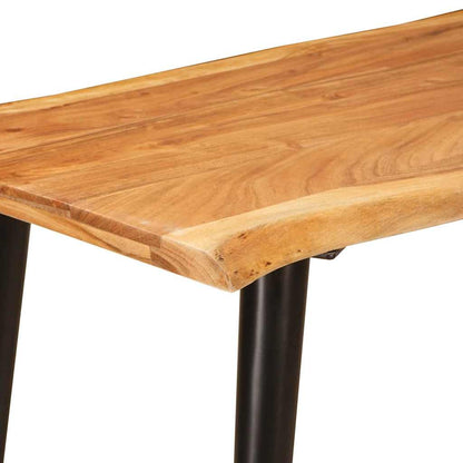 Eettafels Bruin En Zwart Massief Mango Hout