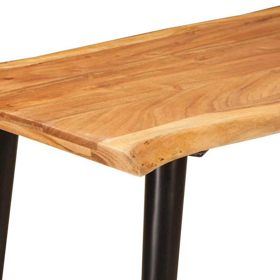 Eettafels Bruin En Zwart Massief Mango Hout