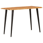 Eettafel 110x55x78 cm massief mangohout bruin zwart
