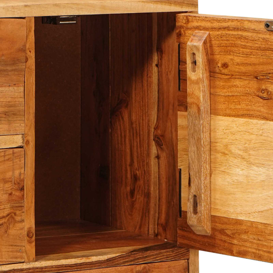 Ladekast met lade Naturel 55 x 30 x 90 cm Massief Acaciahout