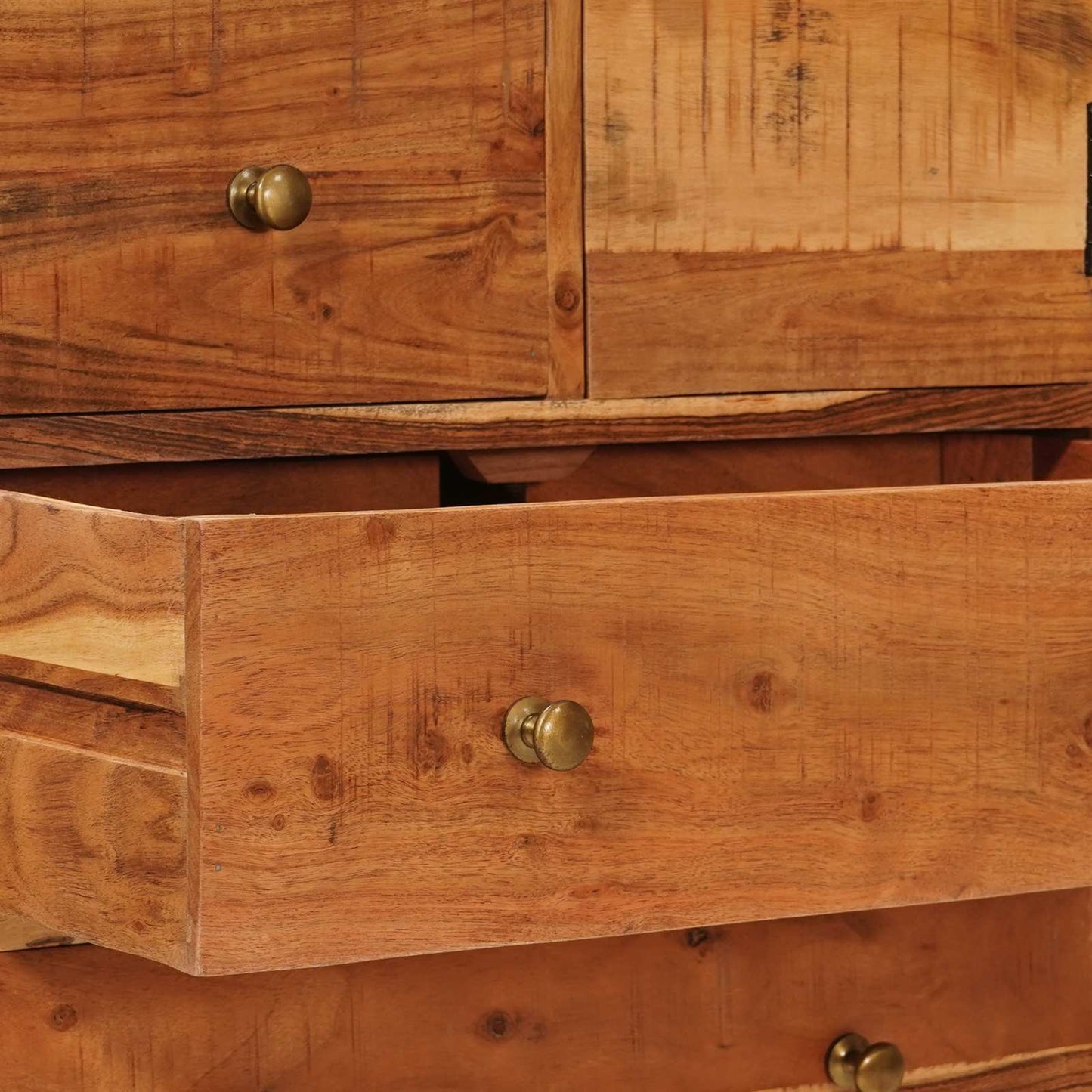 Ladekast met lade Naturel 55 x 30 x 90 cm Massief Acaciahout