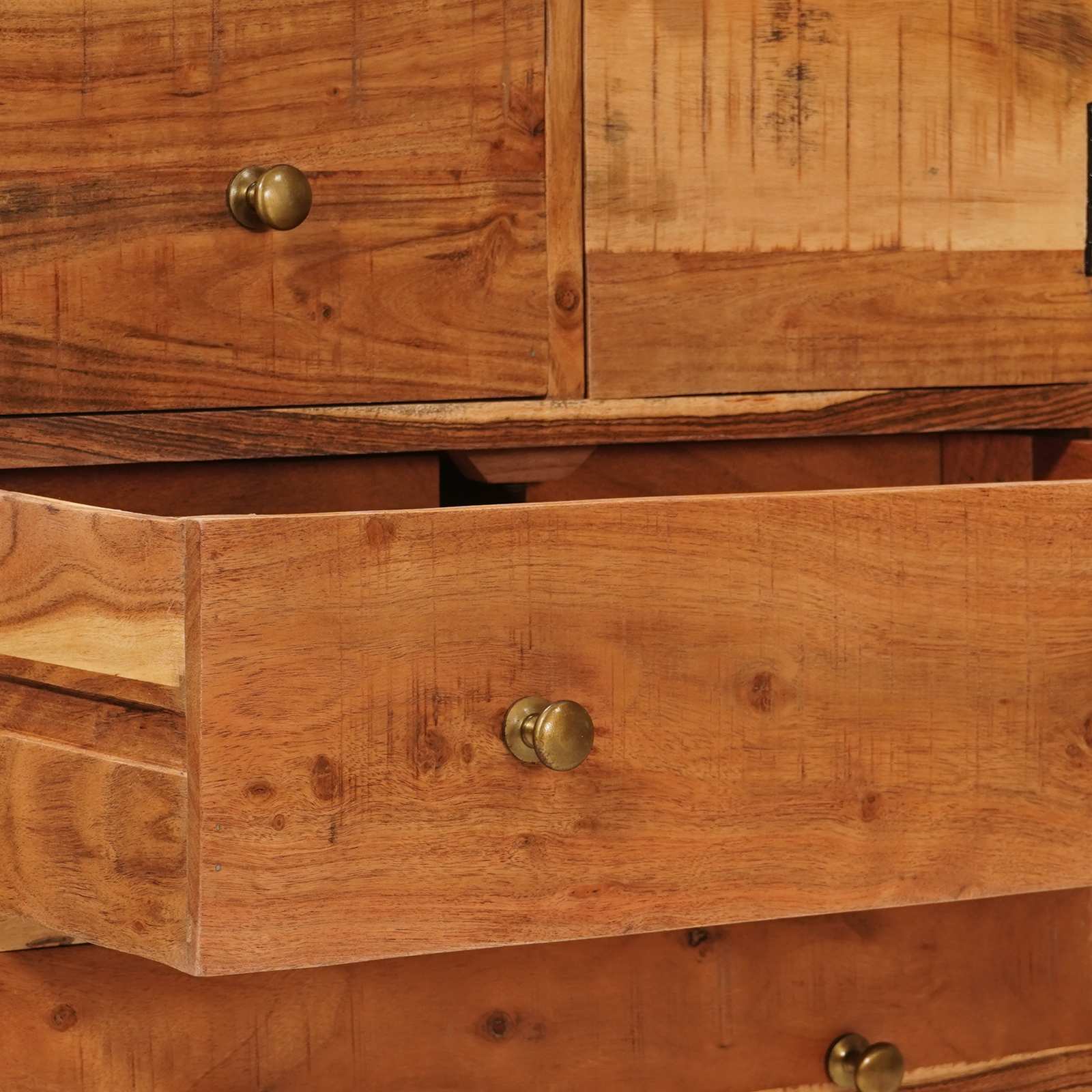 Ladekast met lade Naturel 55 x 30 x 90 cm Massief Acaciahout