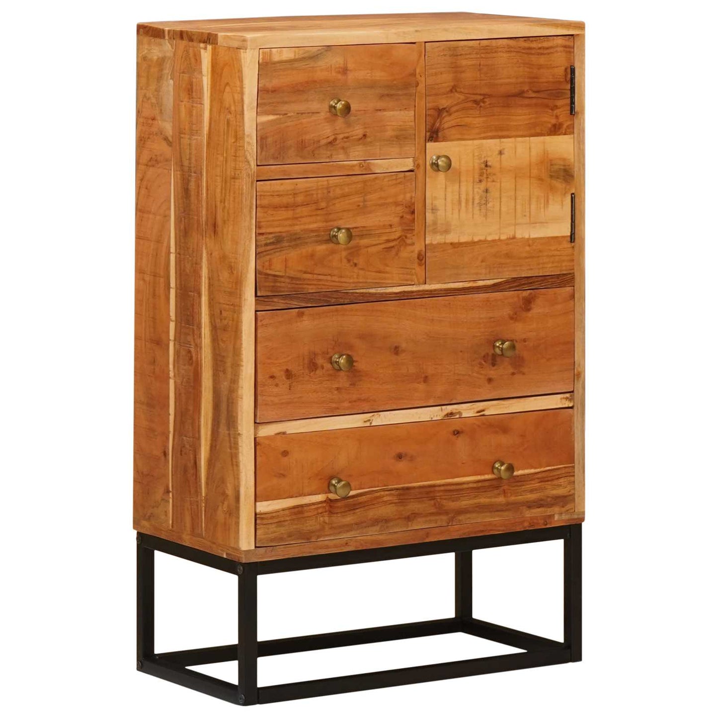 Ladekast met lade Naturel 55 x 30 x 90 cm Massief Acaciahout