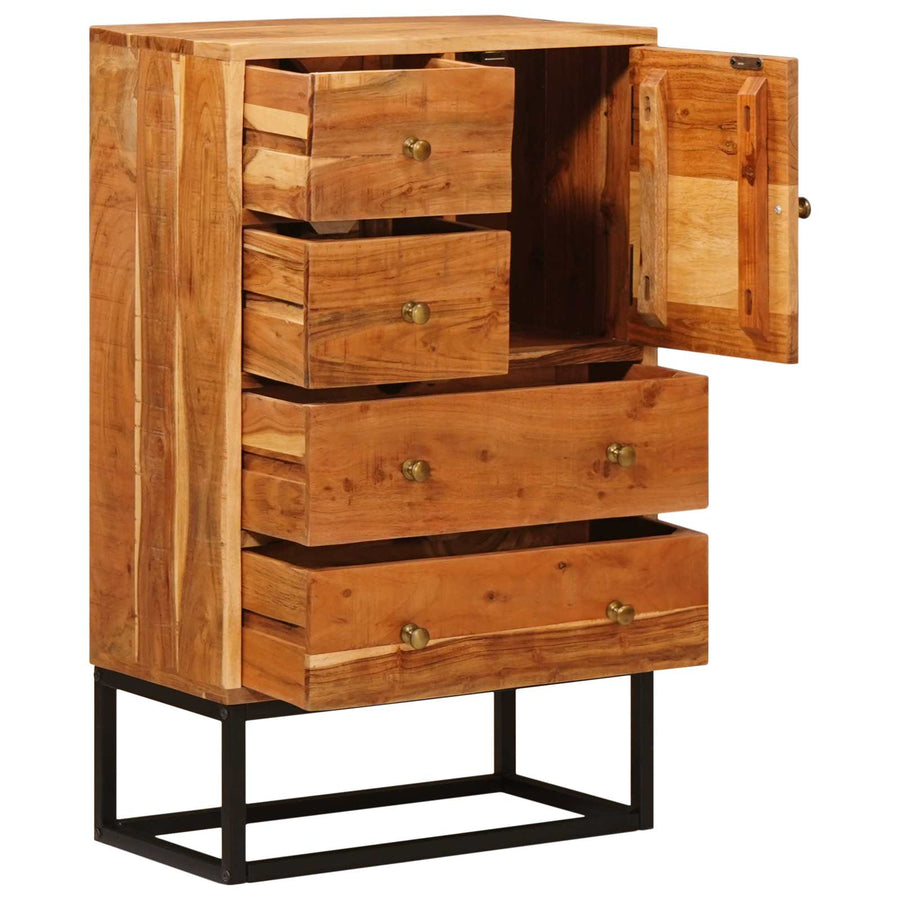 Ladekast met lade Naturel 55 x 30 x 90 cm Massief Acaciahout