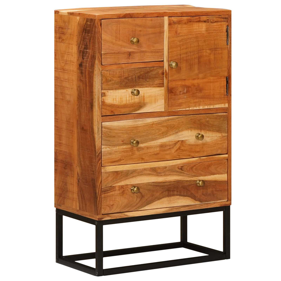 Ladekast met lade Naturel 55 x 30 x 90 cm Massief Acaciahout