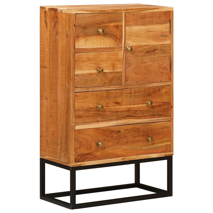 Ladekast met lade Naturel 55 x 30 x 90 cm Massief Acaciahout