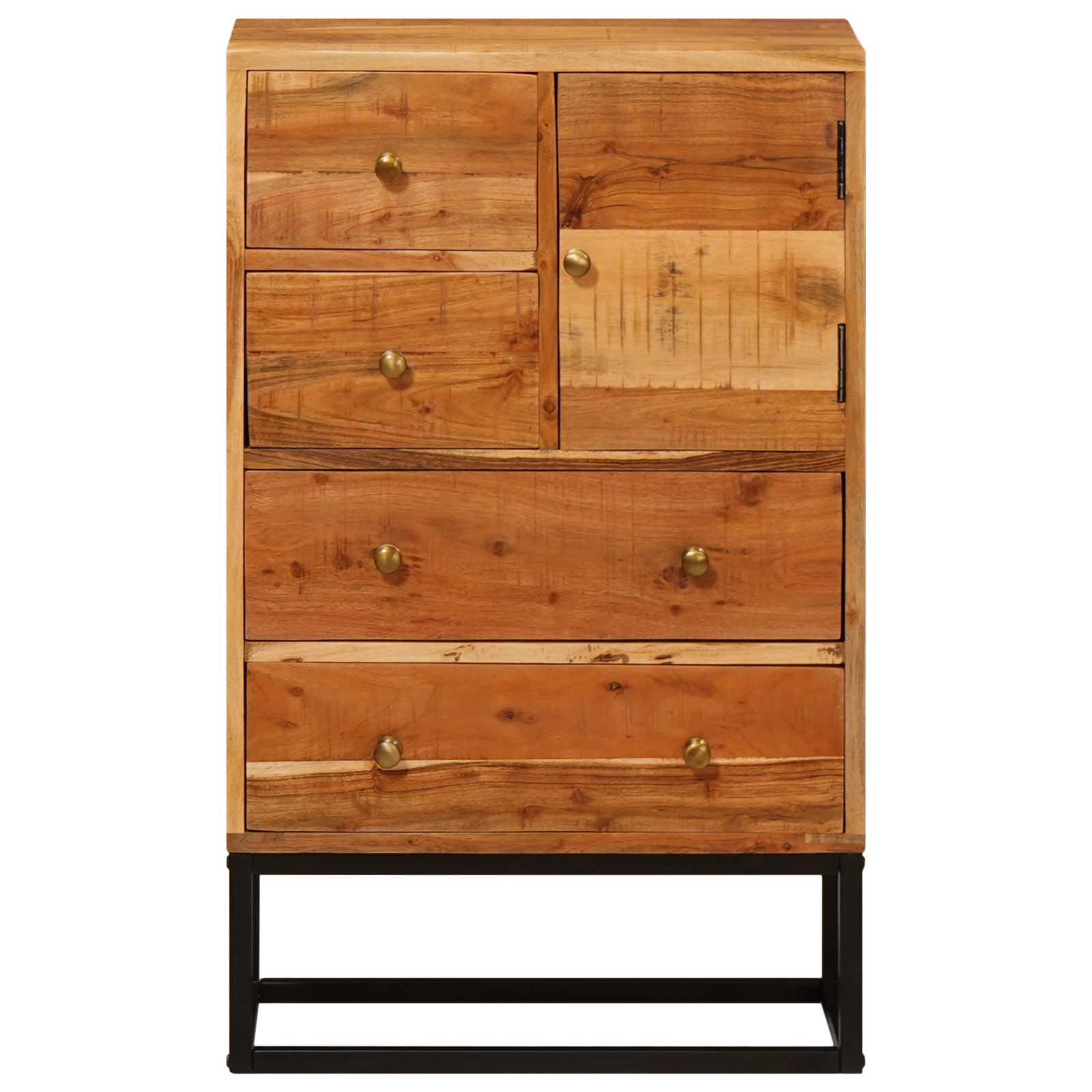 Ladekast met lade Naturel 55 x 30 x 90 cm Massief Acaciahout